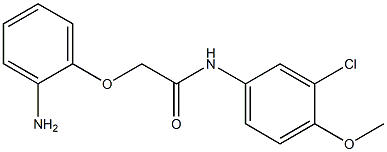 2-(2-aminophenoxy)-N-(3-chloro-4-methoxyphenyl)acetamide Struktur