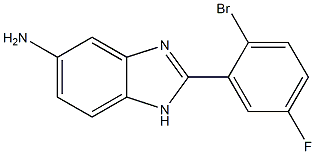 2-(2-bromo-5-fluorophenyl)-1H-benzimidazol-5-amine Struktur