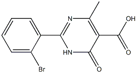 2-(2-bromophenyl)-4-methyl-6-oxo-1,6-dihydropyrimidine-5-carboxylic acid Struktur