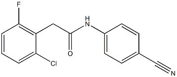 2-(2-chloro-6-fluorophenyl)-N-(4-cyanophenyl)acetamide Struktur