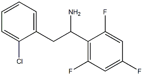 2-(2-chlorophenyl)-1-(2,4,6-trifluorophenyl)ethan-1-amine Struktur