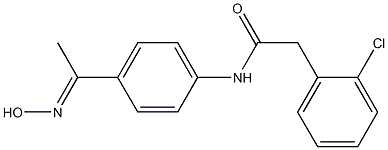 2-(2-chlorophenyl)-N-{4-[1-(hydroxyimino)ethyl]phenyl}acetamide Struktur