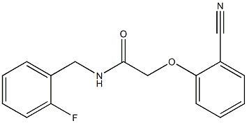 2-(2-cyanophenoxy)-N-(2-fluorobenzyl)acetamide Struktur