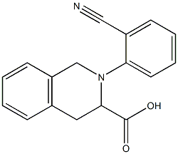 2-(2-cyanophenyl)-1,2,3,4-tetrahydroisoquinoline-3-carboxylic acid Struktur