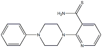 2-(4-phenylpiperazin-1-yl)pyridine-3-carbothioamide Struktur