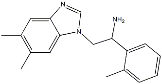 2-(5,6-dimethyl-1H-1,3-benzodiazol-1-yl)-1-(2-methylphenyl)ethan-1-amine Struktur