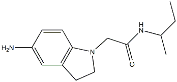 2-(5-amino-2,3-dihydro-1H-indol-1-yl)-N-(butan-2-yl)acetamide Struktur