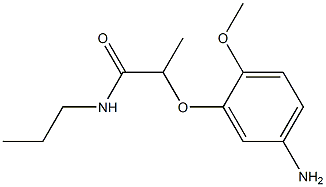 2-(5-amino-2-methoxyphenoxy)-N-propylpropanamide Struktur