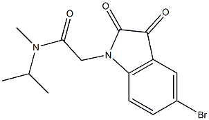 2-(5-bromo-2,3-dioxo-2,3-dihydro-1H-indol-1-yl)-N-methyl-N-(propan-2-yl)acetamide Struktur