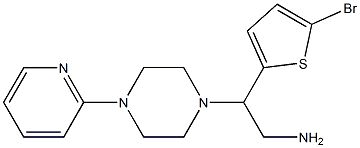 2-(5-bromothiophen-2-yl)-2-[4-(pyridin-2-yl)piperazin-1-yl]ethan-1-amine Struktur