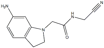 2-(6-amino-2,3-dihydro-1H-indol-1-yl)-N-(cyanomethyl)acetamide Struktur