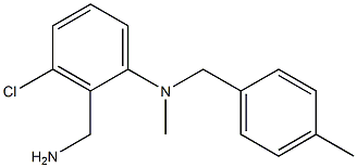 2-(aminomethyl)-3-chloro-N-methyl-N-[(4-methylphenyl)methyl]aniline Struktur