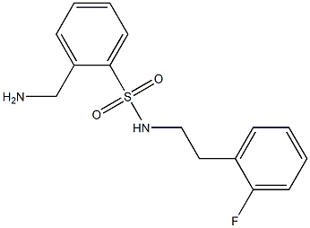 2-(aminomethyl)-N-[2-(2-fluorophenyl)ethyl]benzene-1-sulfonamide Struktur