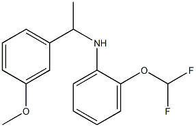 2-(difluoromethoxy)-N-[1-(3-methoxyphenyl)ethyl]aniline Struktur