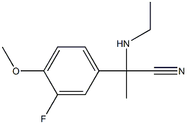 2-(ethylamino)-2-(3-fluoro-4-methoxyphenyl)propanenitrile Struktur