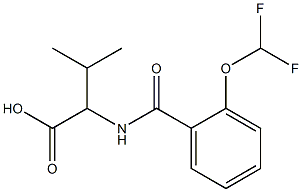 2-{[2-(difluoromethoxy)phenyl]formamido}-3-methylbutanoic acid Struktur