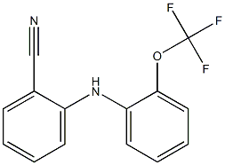 2-{[2-(trifluoromethoxy)phenyl]amino}benzonitrile Struktur