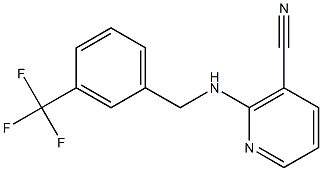 2-{[3-(trifluoromethyl)benzyl]amino}nicotinonitrile Struktur