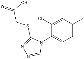 2-{[4-(2-chloro-4-methylphenyl)-4H-1,2,4-triazol-3-yl]sulfanyl}acetic acid Struktur