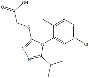 2-{[4-(5-chloro-2-methylphenyl)-5-(propan-2-yl)-4H-1,2,4-triazol-3-yl]sulfanyl}acetic acid Struktur