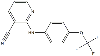 2-{[4-(trifluoromethoxy)phenyl]amino}pyridine-3-carbonitrile Struktur