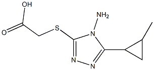 2-{[4-amino-5-(2-methylcyclopropyl)-4H-1,2,4-triazol-3-yl]sulfanyl}acetic acid Struktur