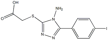 2-{[4-amino-5-(4-iodophenyl)-4H-1,2,4-triazol-3-yl]sulfanyl}acetic acid Struktur