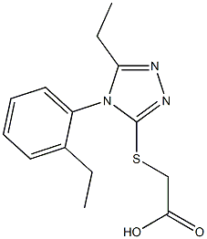 2-{[5-ethyl-4-(2-ethylphenyl)-4H-1,2,4-triazol-3-yl]sulfanyl}acetic acid Struktur