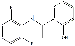 2-{1-[(2,6-difluorophenyl)amino]ethyl}phenol Struktur