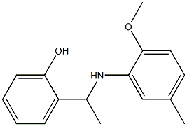 2-{1-[(2-methoxy-5-methylphenyl)amino]ethyl}phenol Struktur