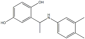 2-{1-[(3,4-dimethylphenyl)amino]ethyl}benzene-1,4-diol Struktur