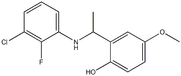 2-{1-[(3-chloro-2-fluorophenyl)amino]ethyl}-4-methoxyphenol Struktur