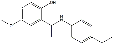 2-{1-[(4-ethylphenyl)amino]ethyl}-4-methoxyphenol Struktur