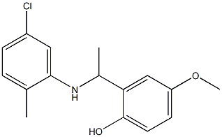 2-{1-[(5-chloro-2-methylphenyl)amino]ethyl}-4-methoxyphenol Struktur