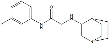 2-{1-azabicyclo[2.2.2]octan-3-ylamino}-N-(3-methylphenyl)acetamide Struktur