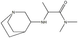 2-{1-azabicyclo[2.2.2]octan-3-ylamino}-N,N-dimethylpropanamide Struktur