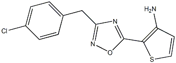 2-{3-[(4-chlorophenyl)methyl]-1,2,4-oxadiazol-5-yl}thiophen-3-amine Struktur