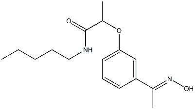 2-{3-[1-(hydroxyimino)ethyl]phenoxy}-N-pentylpropanamide Struktur