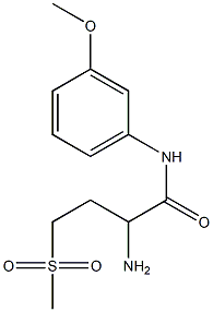 2-amino-N-(3-methoxyphenyl)-4-(methylsulfonyl)butanamide Struktur