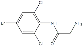 2-amino-N-(4-bromo-2,6-dichlorophenyl)acetamide Struktur