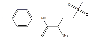 2-amino-N-(4-fluorophenyl)-4-(methylsulfonyl)butanamide Struktur