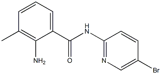 2-amino-N-(5-bromopyridin-2-yl)-3-methylbenzamide Struktur