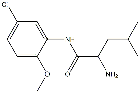 2-amino-N-(5-chloro-2-methoxyphenyl)-4-methylpentanamide Struktur