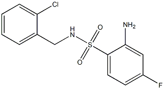 2-amino-N-[(2-chlorophenyl)methyl]-4-fluorobenzene-1-sulfonamide Struktur