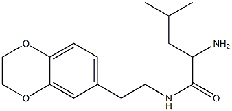 2-amino-N-[2-(2,3-dihydro-1,4-benzodioxin-6-yl)ethyl]-4-methylpentanamide Struktur