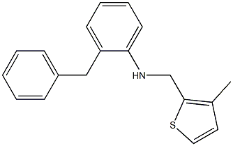 2-benzyl-N-[(3-methylthiophen-2-yl)methyl]aniline Struktur