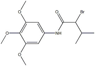 2-bromo-3-methyl-N-(3,4,5-trimethoxyphenyl)butanamide Struktur