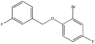 2-bromo-4-fluoro-1-[(3-fluorophenyl)methoxy]benzene Struktur