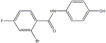 2-bromo-4-fluoro-N-(4-hydroxyphenyl)benzamide Struktur