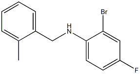 2-bromo-4-fluoro-N-[(2-methylphenyl)methyl]aniline Struktur